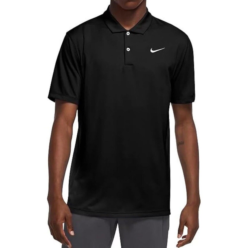 Nike Men's Dri-FIT Short Sleeve Golf Polo Medium Black BRAND NEW WITH TAGS